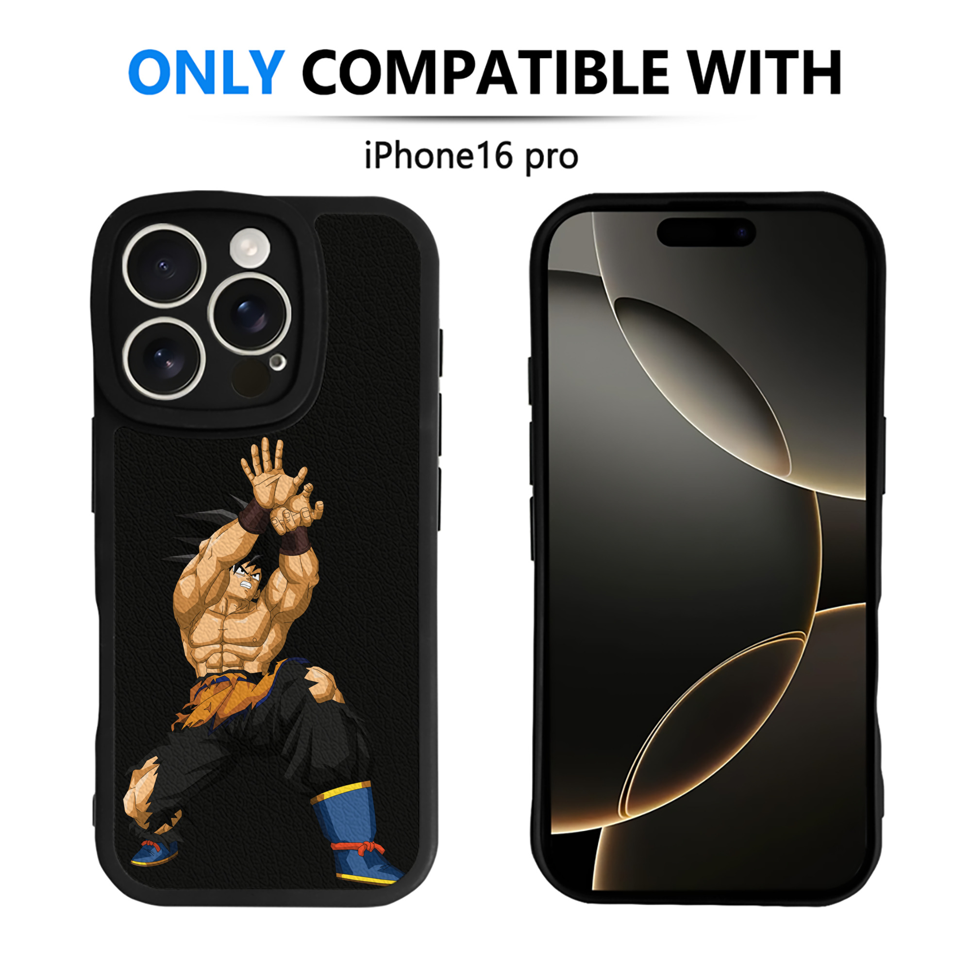 （画像用） ドラゴンボール 孫悟空（そん ごくう）Son Goku カカロット DRAGON BALL Kakarotto 【iPhone 16シリーズ対応】シリコンスマホケース（レザー調） 材質：シリコン